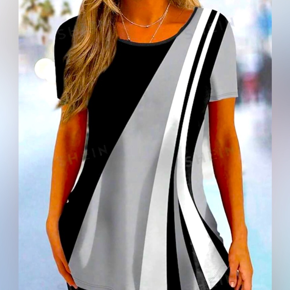 Fashionable Casual Round Neck Elegant Short Sleeve T-Shirt For Women